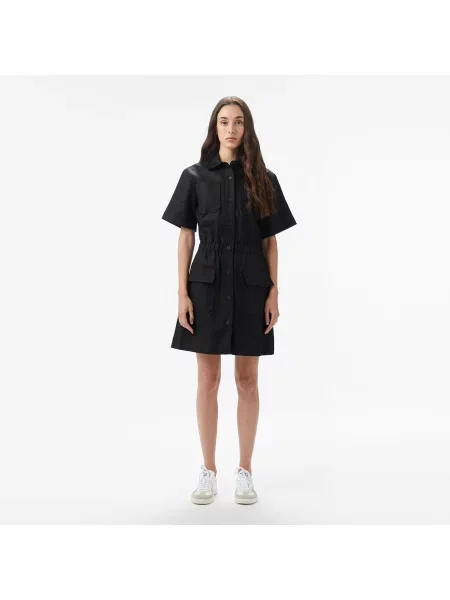 Lacoste Sukienka Z Krótkim Rękawem Classic Fit czarna