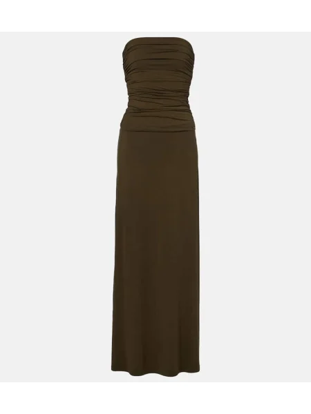Rochie maxi Melissa Odabash de costum verde