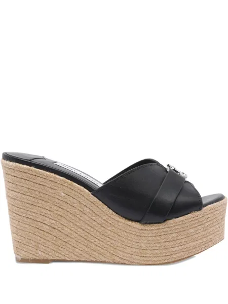 Sandale Jimmy Choo din piele cu pană negru