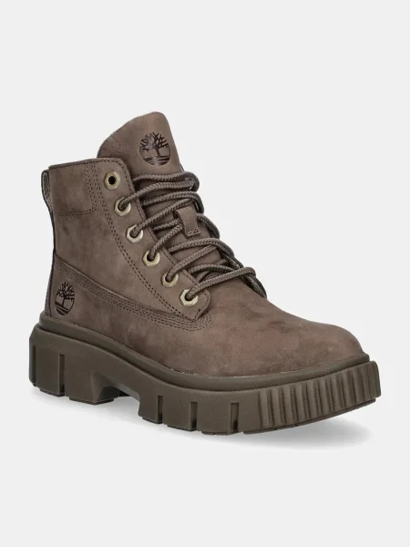 Nizki škornji iz semiša Timberland Greyfield rjava