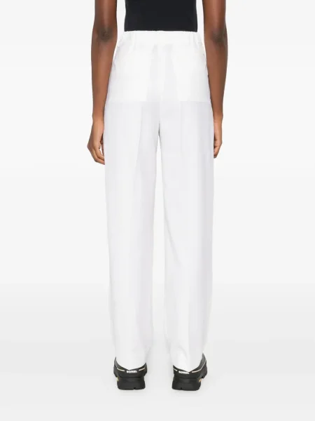 Pantaloni Moncler plisate alb