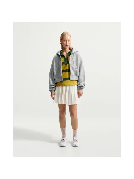 Bluza z kapturem Nike Studio Fleece Medium Weight Oversize Full Zip XS szara