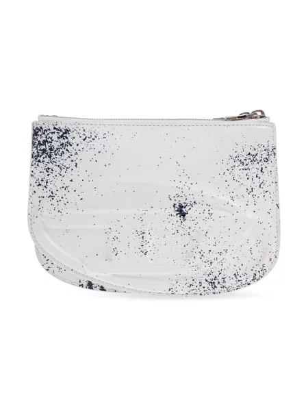 Torebka crossbody Diesel skórzana biała