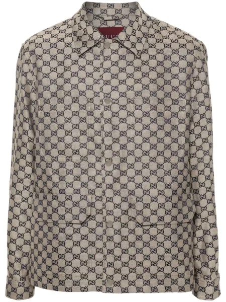 Geacă cămașă Gucci din canvas
