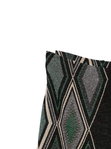 Pantaloni palazzo Circus Hotel cu model argyle negru