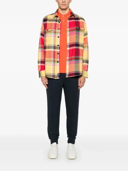 Vunena vesta Polo Ralph Lauren s vezom karirana crna