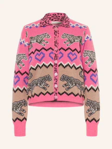 Milano Italy Kardigan pink czarny