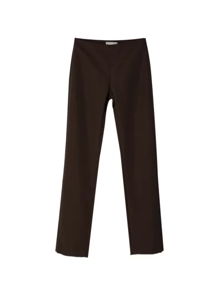 Pantaloni St. Agni de mătase maro
