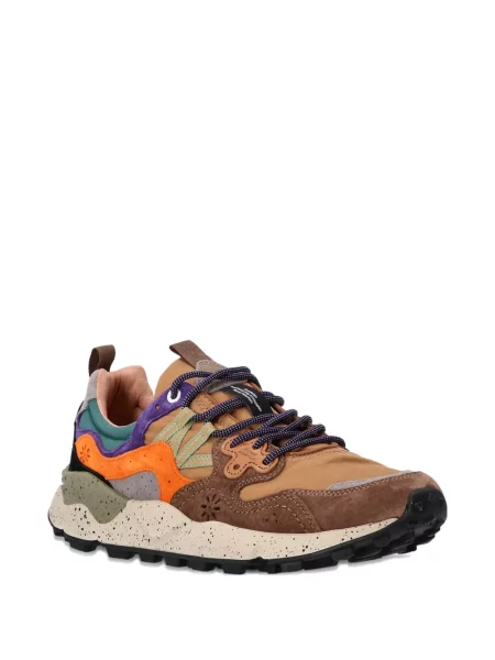 Bőr virágos sneaker Flower Mountain barna