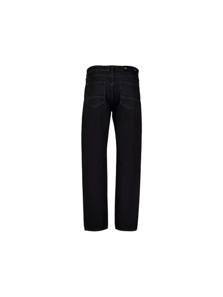 Jeansy straight leg Stone Island z kamieniami z 5 kieszeniami czarne
