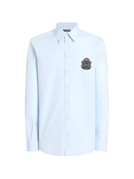 Cămașă Dolce & Gabbana din poplin albastru