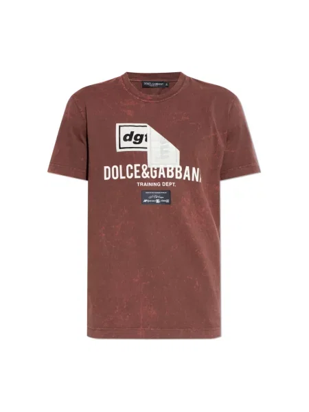 Koszulka Dolce And Gabbana z logo czerwona