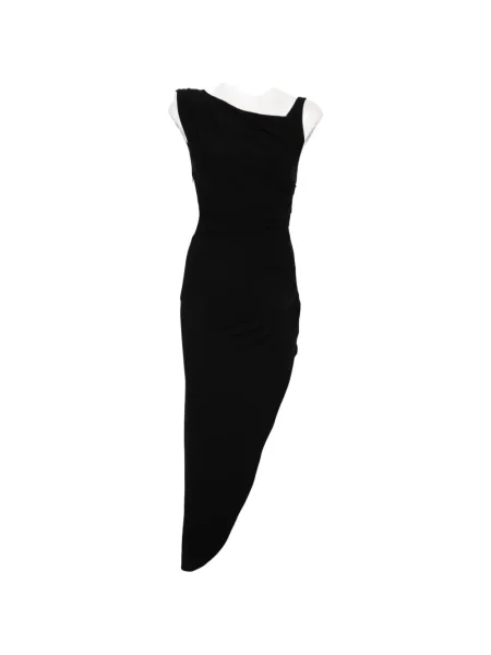Rochie fără mâneci Elisabetta Franchi fără mâneci de costum negru