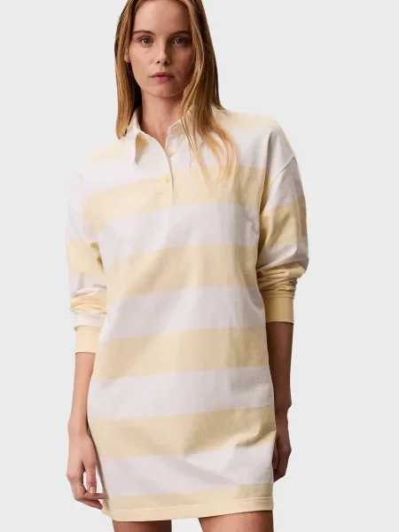 Смугаста джинсова сукня Calvin Klein Jeans