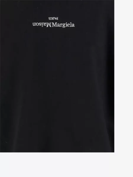 Hanorac cu glugă Maison Margiela cu imagine negru