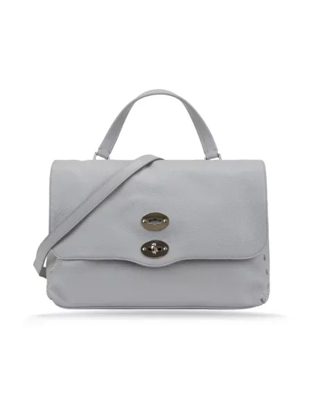 Torebka skórzana Zanellato skórzana szara