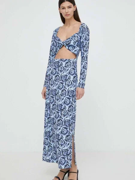 Рокля Résumé AmeliaRS Dress дълга с кройка по тялото синьо