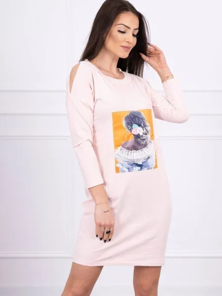 Rochie Kesi din dantelă de costum roz