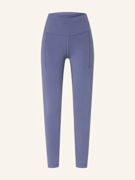 New Balance Legginsy Sleek Pocket High Rise blau