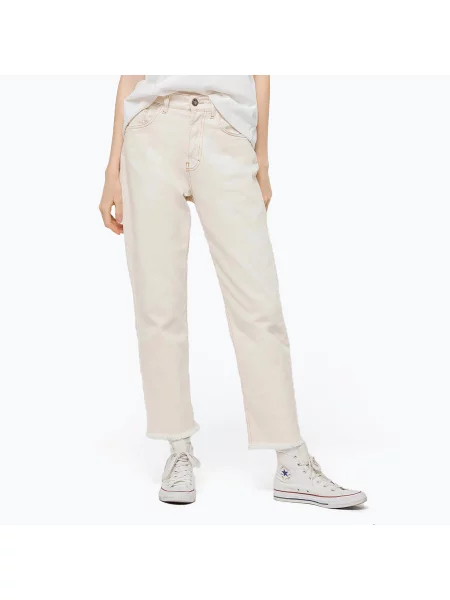 Pantaloni pentru femei Kaotiko Cropped Straight nature
