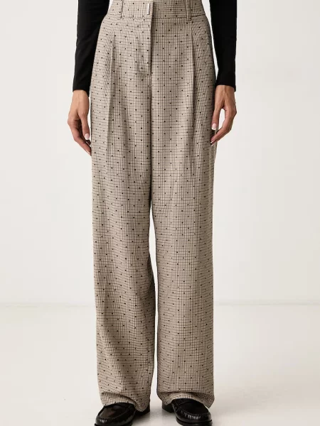 DKNY pantaloni de costum pentru femei bej