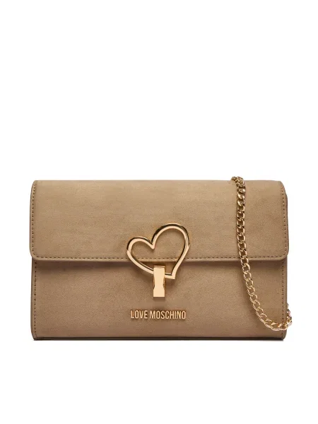 LOVE MOSCHINO Дамска чанта бежов