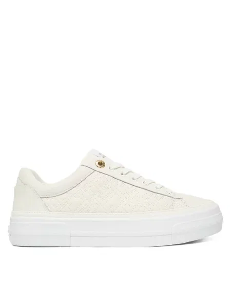 Tommy Hilfiger Αθλητικά Th Platform Sneaker Quilted Εκρού