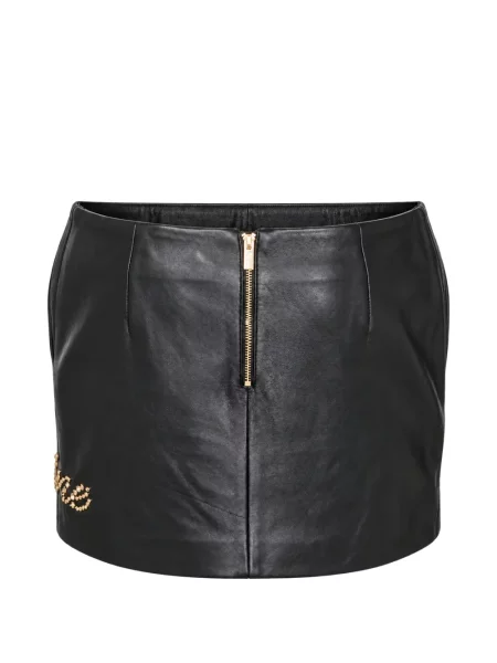 Fustă din piele Blumarine negru