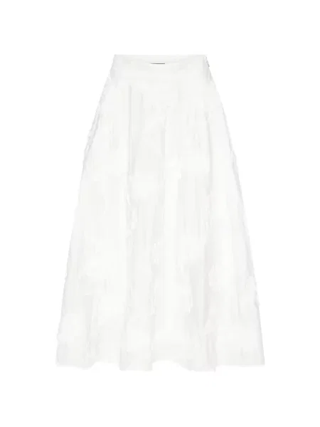 Maksi spódnica maxi Rotate Birger Christensen w kwiatki biała