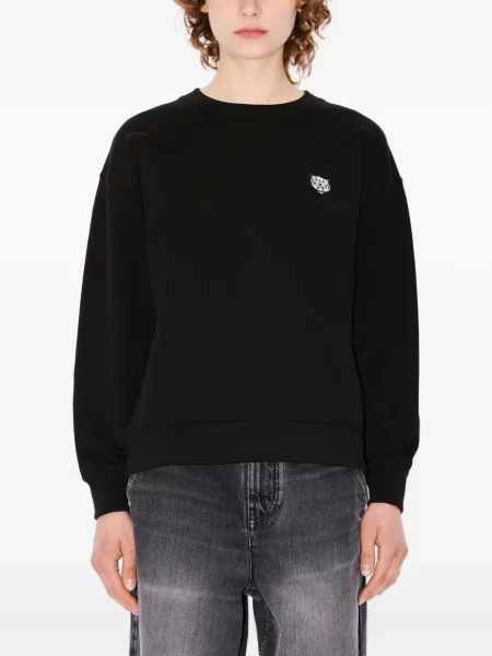 Hanorac crewneck Kenzo cu dungi de tigru negru