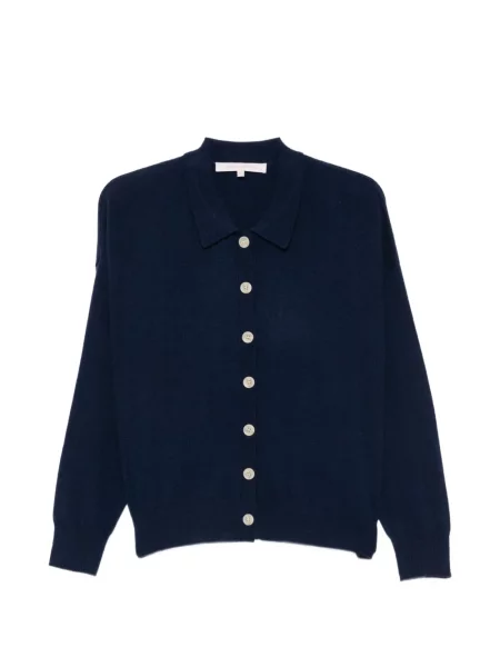 Tricou polo Absolut Cashmere din cașmir albastru