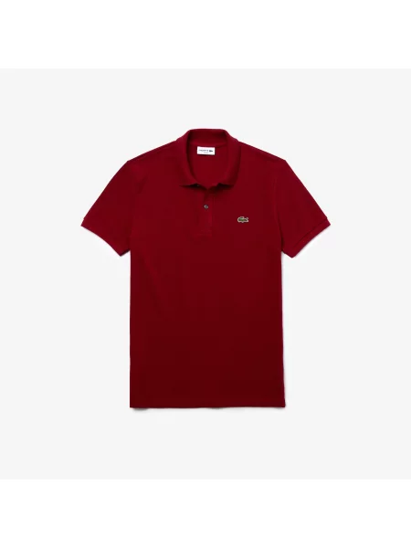 Поло Lacoste бордовое