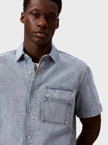 Джинсовая рубашка Calvin Klein Jeans голубая