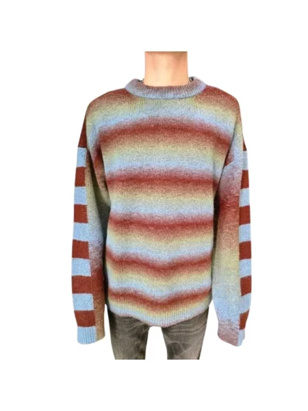 Sweter Paul Smith wełniany w paski z paskiem