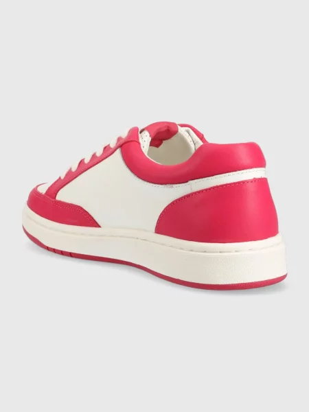 Kožené sneakers boty Lauren Ralph Lauren HAILEY II růžová