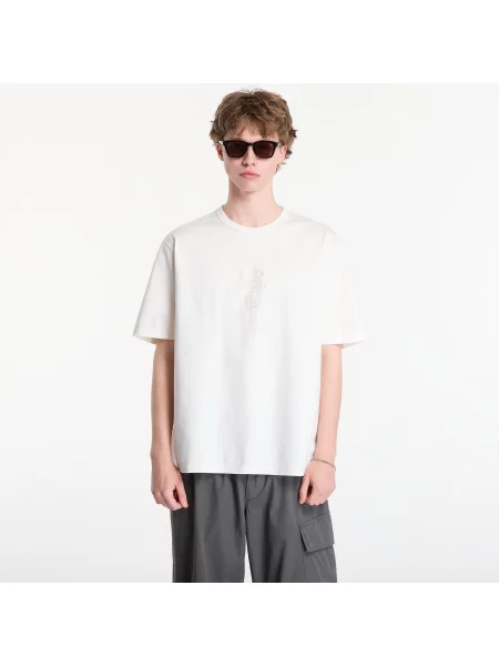 Tricou C.P. Company Mercerized Jersey Twisted Short Sleeve Logo T-Shirt Gauze White L alb