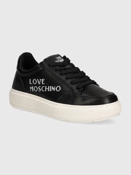 Love Moschino sneakers din piele negru