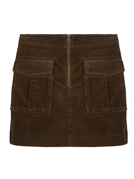 Krila Tommy Hilfiger CORDUROY MINI SKIRT rjava