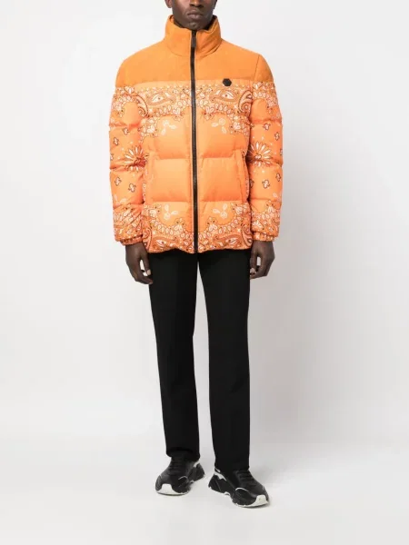 Raštuotas striukė Philipp Plein izoliuoti oranžinė
