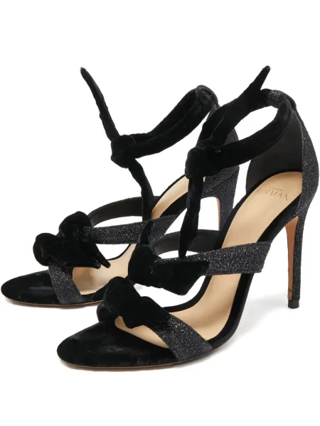 Sandale Alexandre Birman cu funde de catifea negru