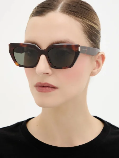 Слънчеви очила Saint Laurent PAGE SL кафяво