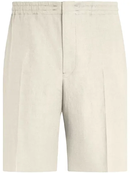 Pantaloni scurți Zegna de in alb