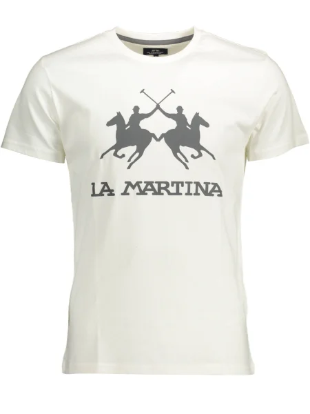 Tricou La Martina scurt alb
