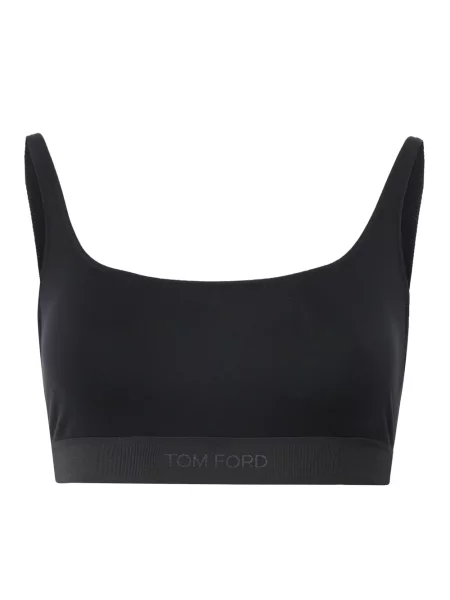 Stanik sportowy Tom Ford z logo czarny