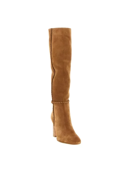 Buty do kostki Aquazzura skórzane beżowe