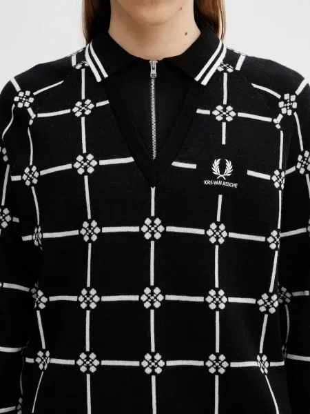 Fred Perry pulóver gyapjúkeverékből fekete