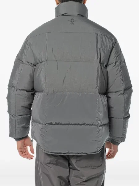 Matlasat geacă cu puf Armani Exchange gri