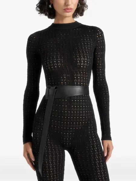 Salopetă Manière De Voir tricotate lungă negru