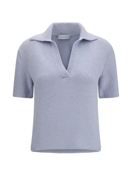 Pulover Gabriela Hearst cu decolteu în V albastru