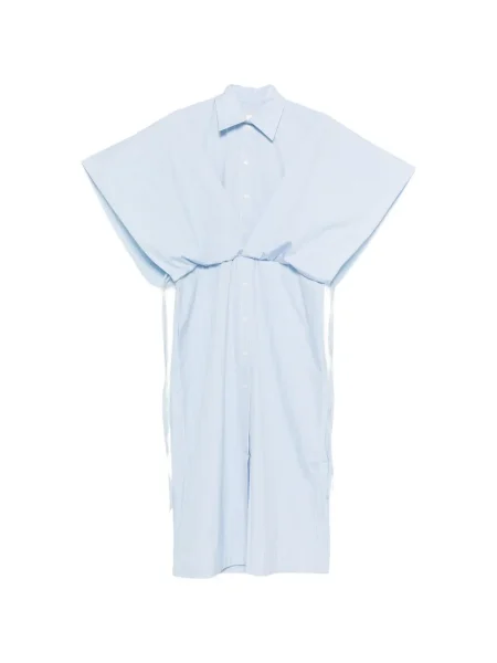 Rochie tip cămașă Litkovska cu dungi până la genunchi de costum albastru